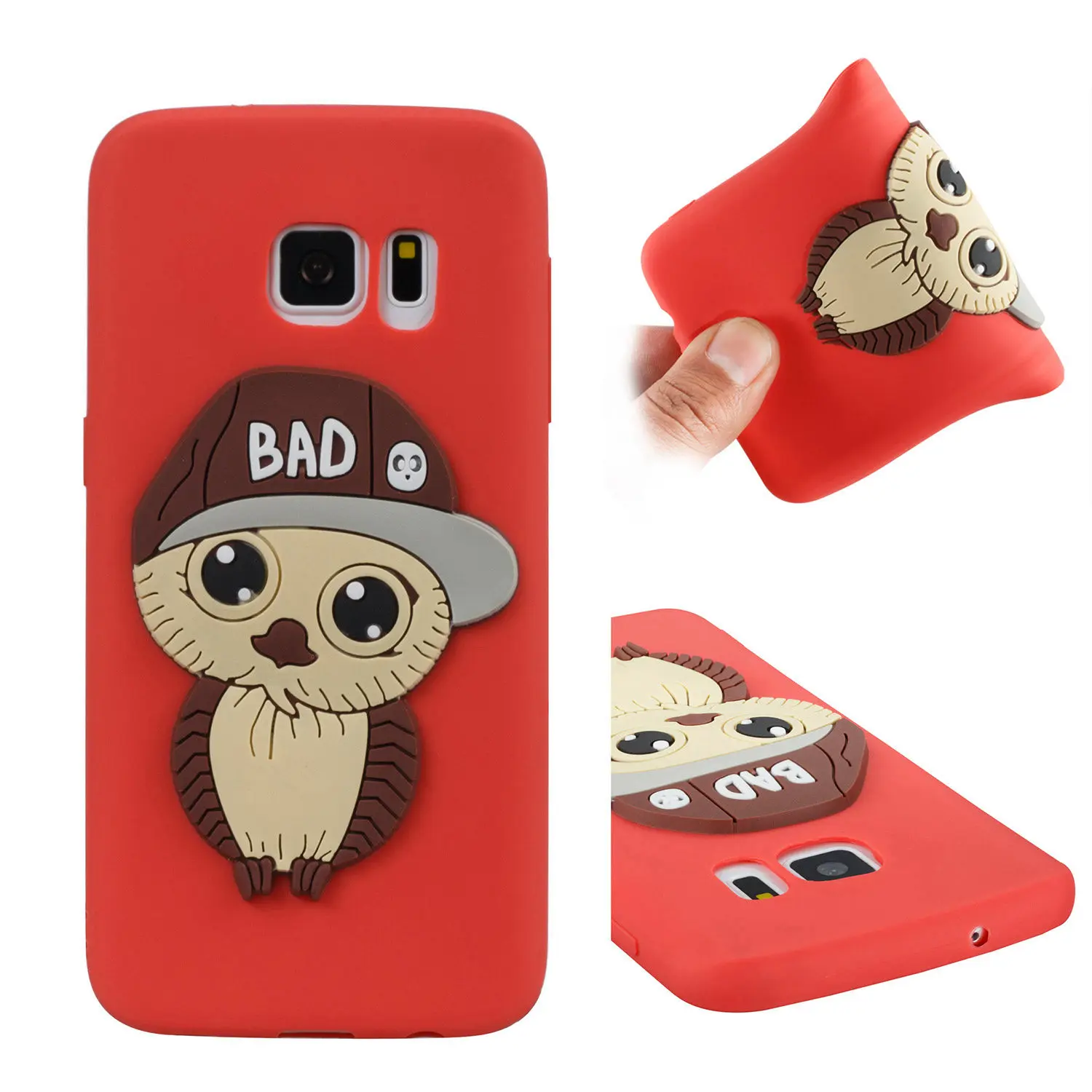 С узором в виде совы для samsung s7 чехол силиконовый Мрамор телефона Galaxy роскошный