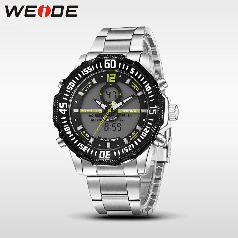 Weide Роскошные для мужчин часы кварцевые контракт в повседневные платье Мода