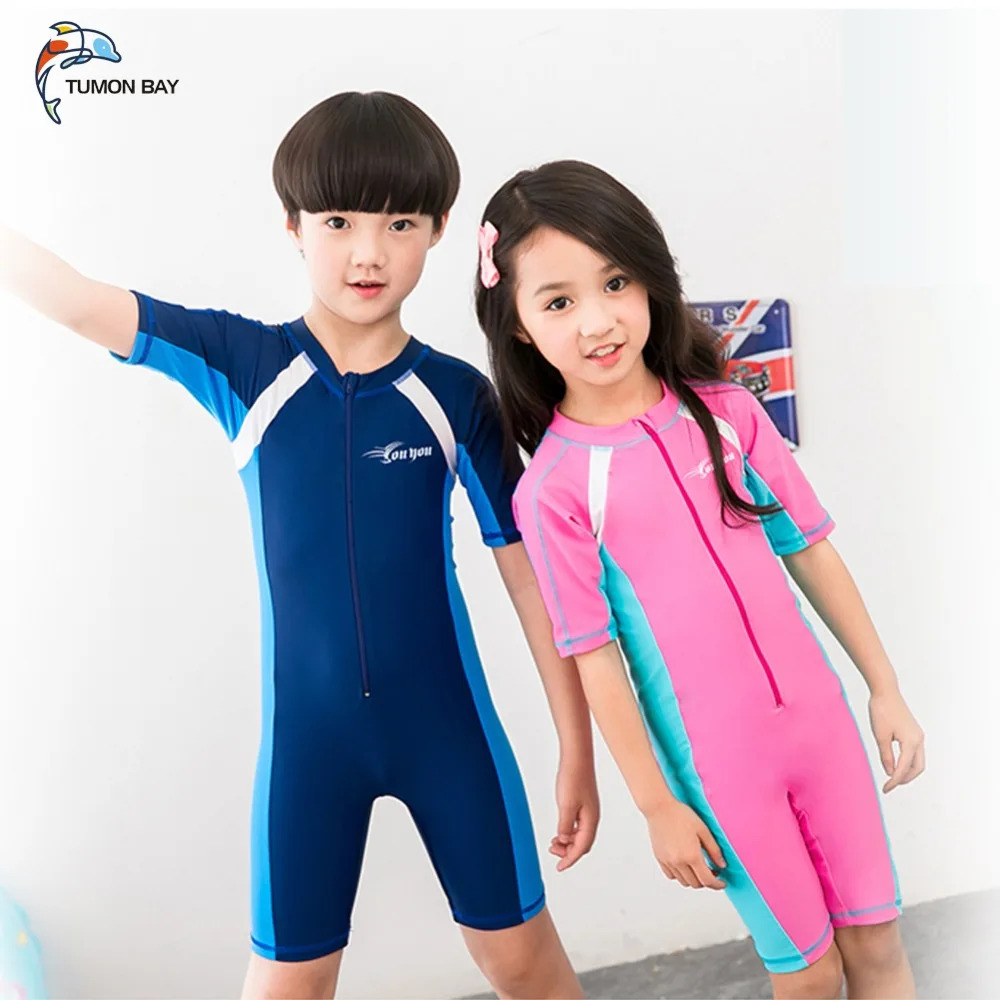 Детский купальник слитный для мальчиков и девочек детский пляжная одежда