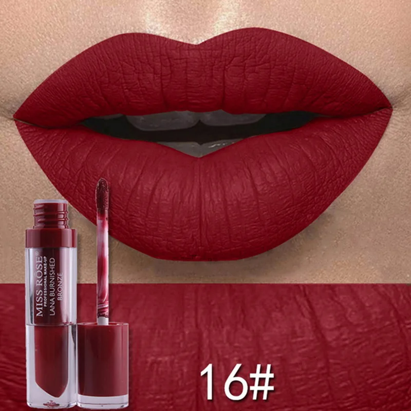 Manooby жидкая губная помада mate Lipgloss пигмент водонепроницаемый сексуальный блеск