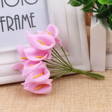 8 видов цветов на выбор 288 шт./лот Beatuiful ручной работы Мини Калла Лилия Цветок для