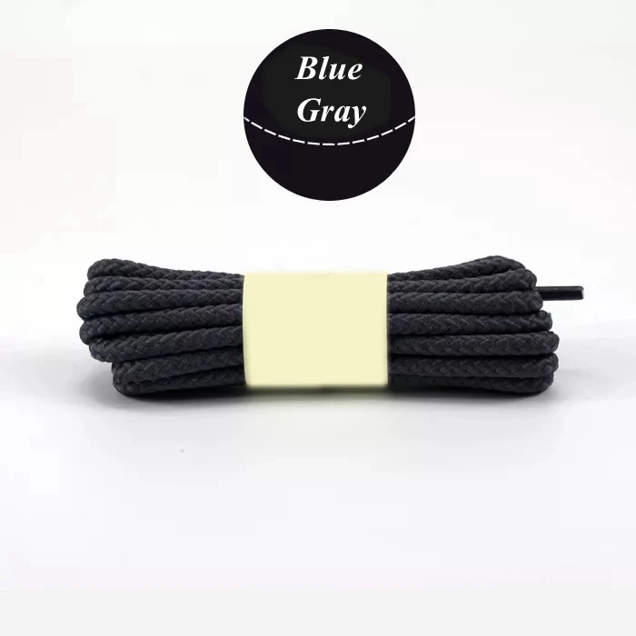 Blue gray 1 пара 14 цветов шнурки круглые кроссовки шнурки для детей и взрослых Спорт на открытом воздухе шнурки струны Длина 80 100 120 140 160 см YD-3 - Цвет: Blue gray