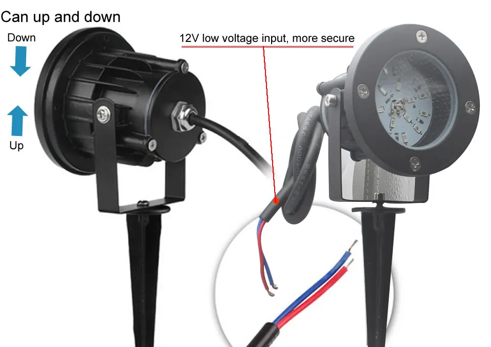 Светодиодный светильник для газонов RGB IP65 Водонепроницаемый SMD5730 5 Вт 7 Вт светодиодный садовый светильник алюминиевый DC 12 В наружное ландшафтное освещение
