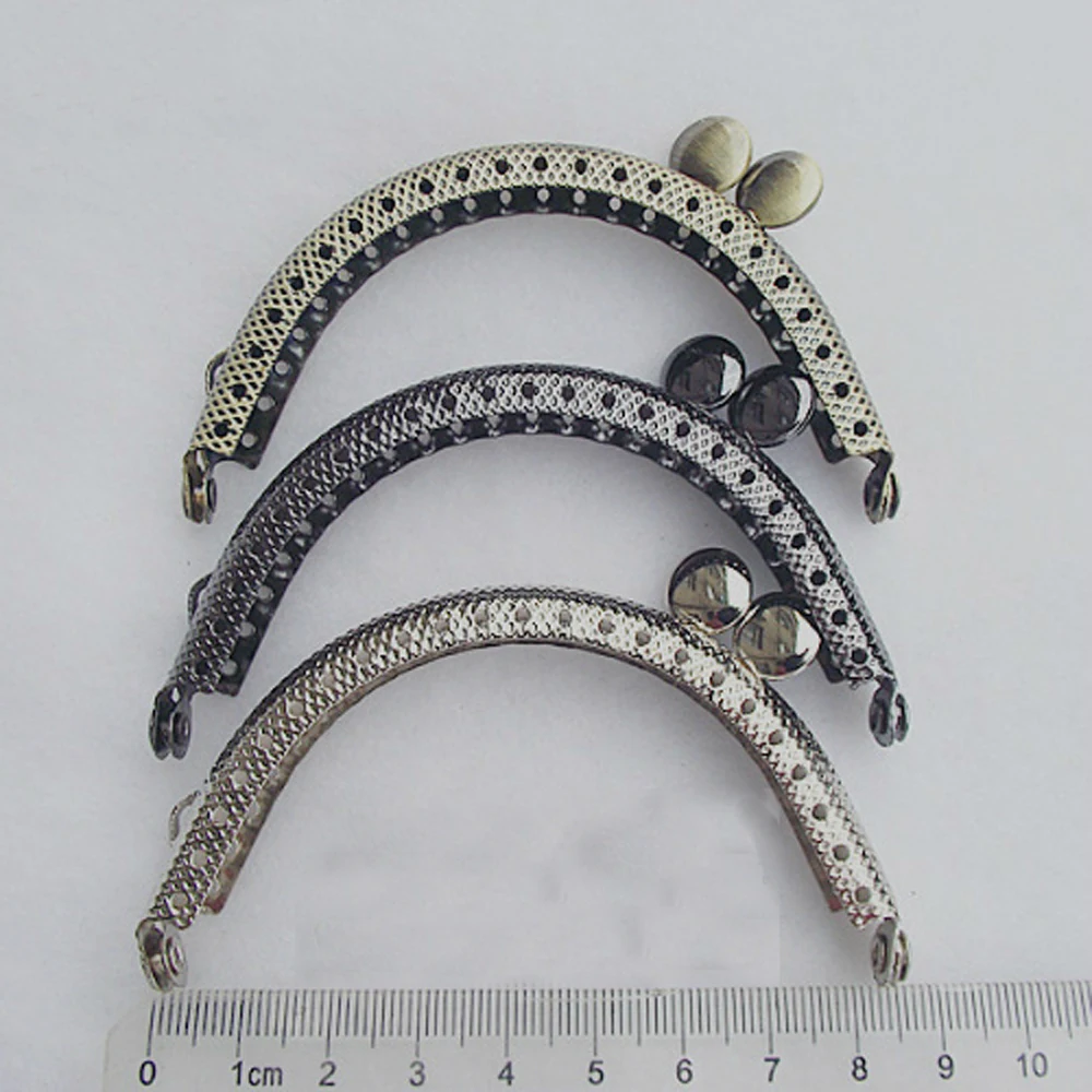 DIY women coin bag making metal purse frame knitted plaids edge kiss round buckle clasp hardware 10pcs/lot | Багаж и сумки