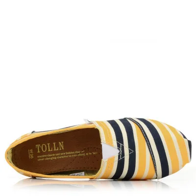 Мужские и женские парусиновые туфли в полоску популярные классические на