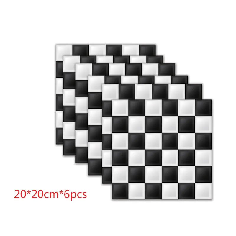 6 шт./лот плоская плитка с цветочным узором настенные наклейки на талию для кухни