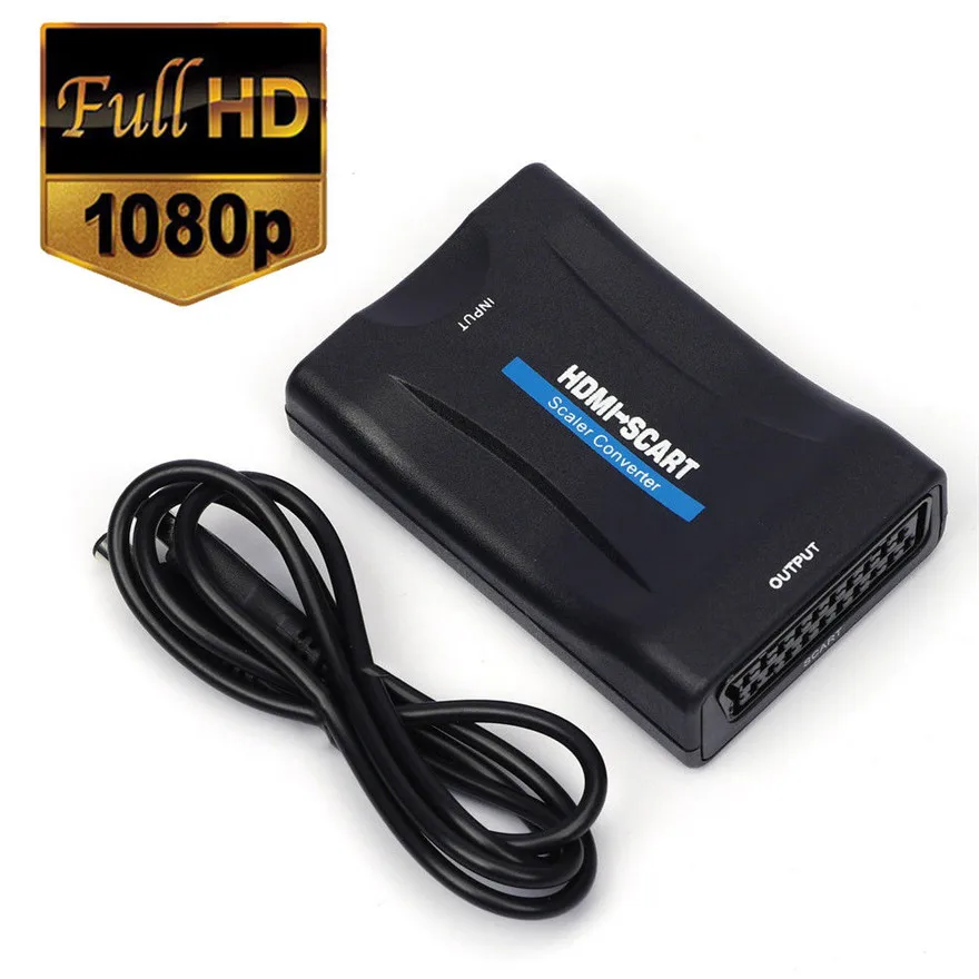 1080P SCART К HDMI к Scart Видео Аудио высококлассный конвертер адаптер для HD TV DVD Sky Box STB Plug