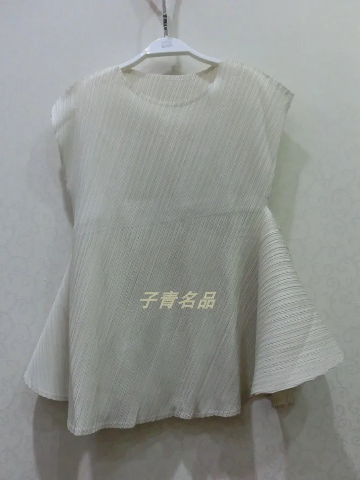 Changpleat 2018 летние новые необычные женские футболки Miyak плиссированные Модные
