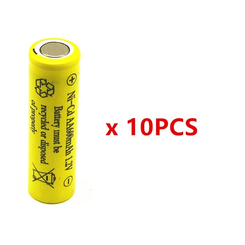 10PCS DIY AA NI-CD аккумуляторная батарея 1,2 V 600mAh может использоваться в электрических игрушках будильник пульт дистанционного управления - Цвет: 10PCS
