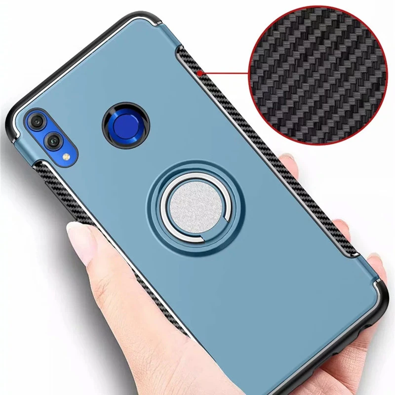 Чехол для Huawei P Smart 2019 чехол с полной защитой кольцо магнитный держатель