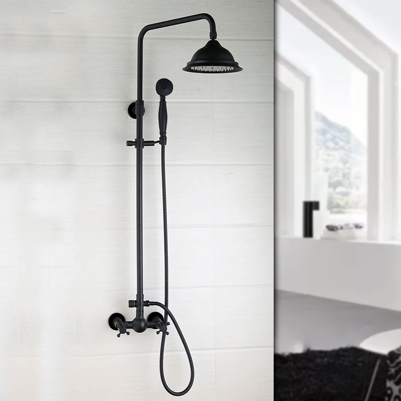 Роскошный смеситель для душа в ванную комнату европейском стиле ретро черный