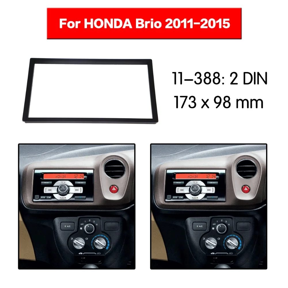 Один Din радиоприемник для HONDA Brio 2011 2015 DVD стерео панель Крепление 11 388|Панели и