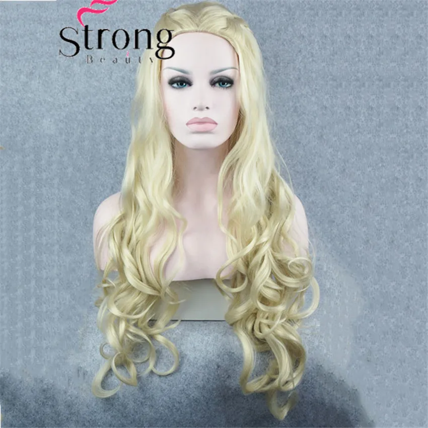 StrongBeauty Длинные Волнистые Серебряные Косплей парик костюмы парик волос