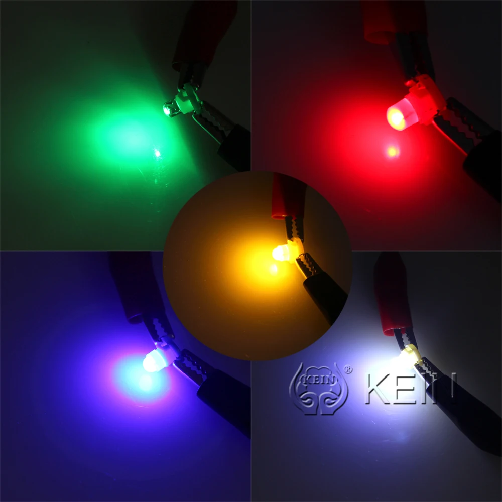 KEIN 1 шт. 12 В T3 led автомобиль cob Neo инструмент: клин приборной панели индикатор приборной панели светильник лампы DC Панель лампы желтый красный синий белый авто