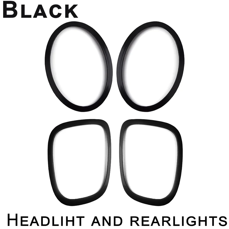 All Black 4pcs Мини-головной светильник и задний светильник, декоративная литьевая крышка, гладкая поверхность для Mini Cooper Hatch Countryman F55 F56 R60 - Название цвета: All Black 4pcs