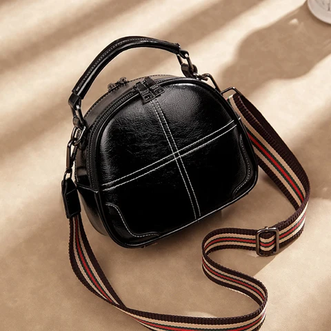 black 8015small Маленькая сумка через плечо из искусственной кожи бренд CHISPAULO сумка-мессенджер Новинка года Женская два вида ремней - Цвет: black 8015small