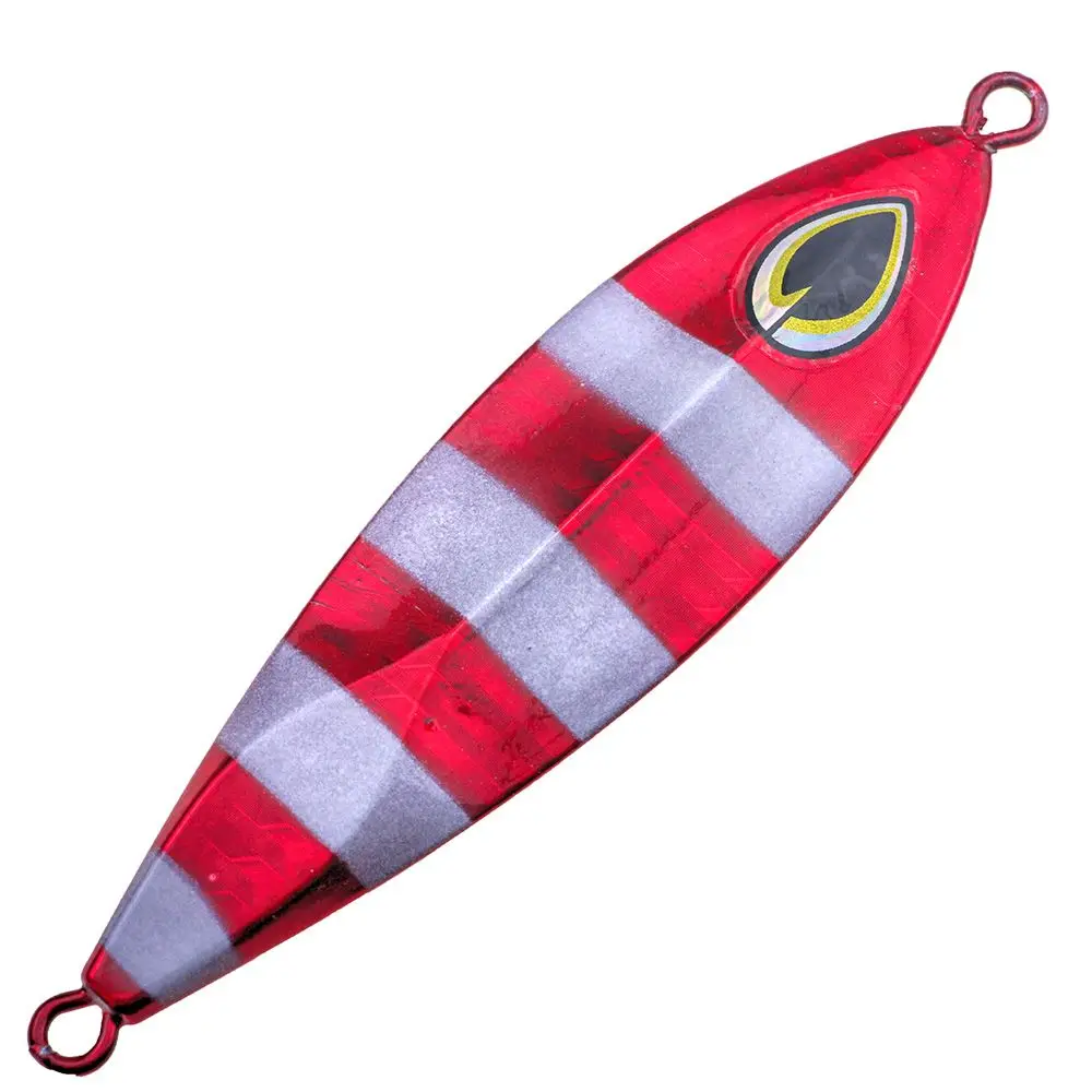 red Rompin 60 г 80 г 100 г Светящиеся Свинцовые джиг воблеры для Глубоководной Рыбалки металлические МИКРО ДЖИГ медленный джиг жесткие приманки металлические приманки-ложки для рыбалки - Цвет: red
