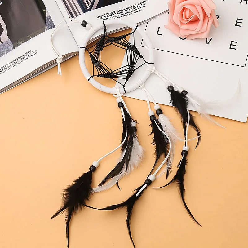 Цветок сельских Стиль Ловец снов ручной работы индийских dreamcatchers с натуральным