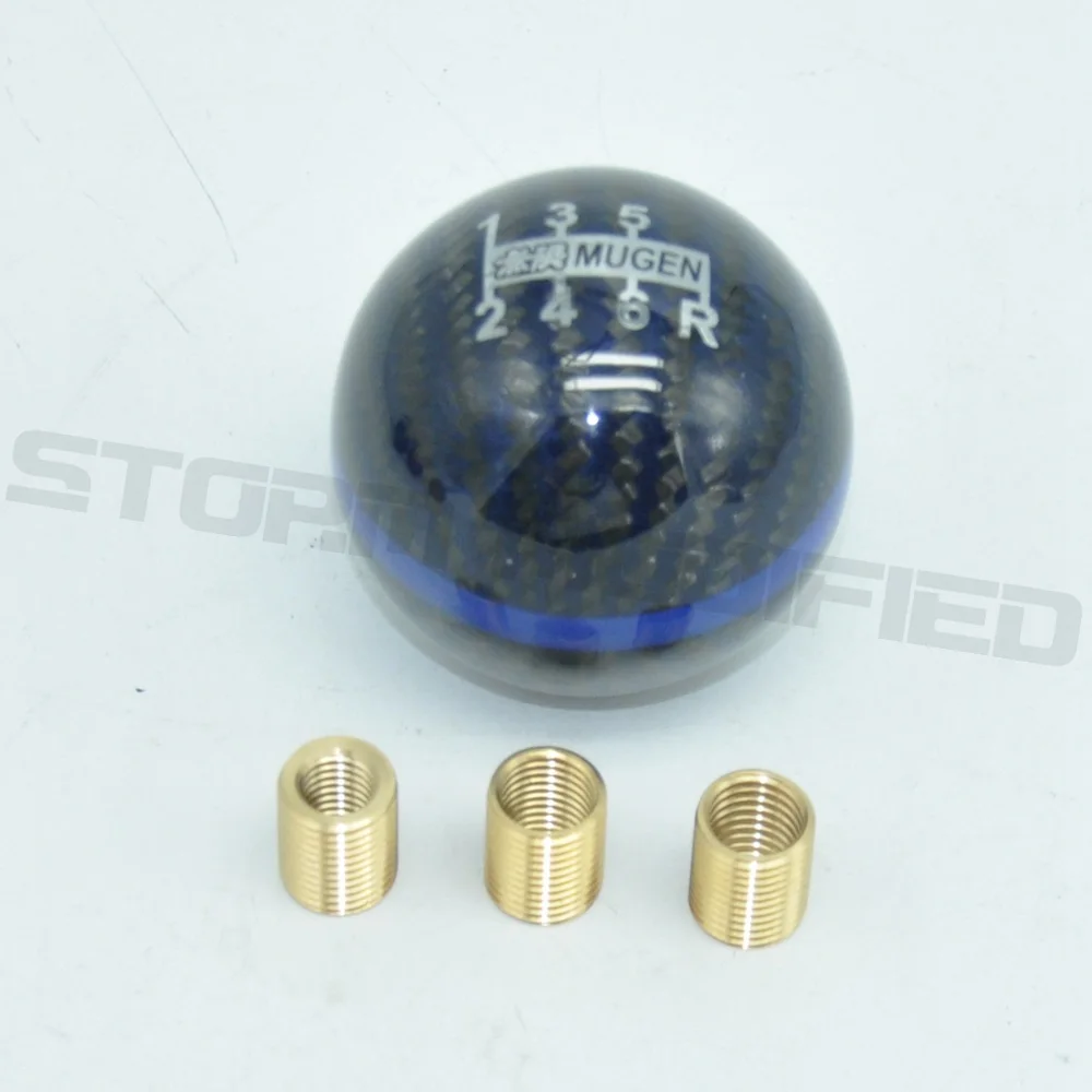 6 Speed Blue Стиль 5/6 скорость M10X1.5 углеродное волокно ручка переключения передач для Honda EK9 EP3 FN2 DC2 DC5 S2000 FD2 - Название цвета: 6 Speed Blue