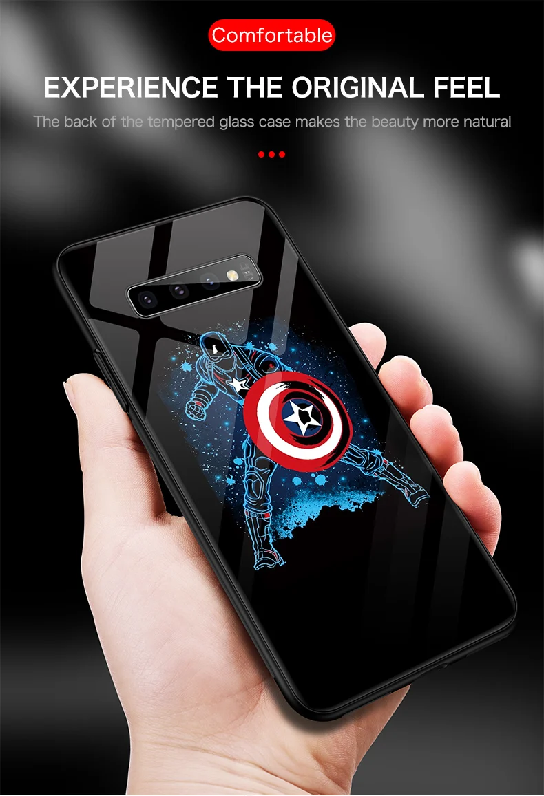 Чехол с принтом Marvel для samsung Galaxy s7 s8 s9 s10 s10e plus простой железный человек мягкий силиконовый чехол для телефона note 7 8 9 прочный Чехол