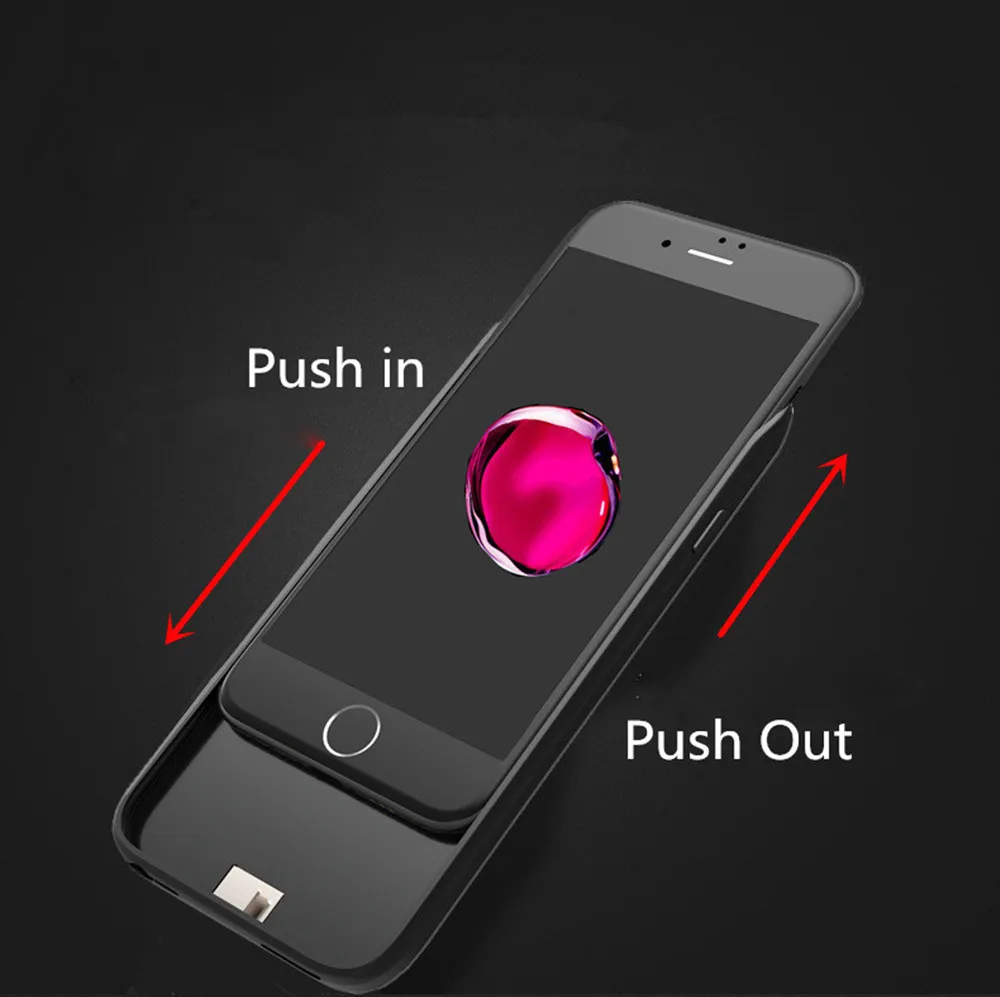 Q) Перезаряжаемые Батарея чехол для телефона Зарядное устройство IPhone 6/7/6 plus/7 plus