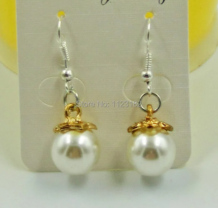 2014 Pearl Earrings Dangle Earring Gold Plated Trendy Women Accessories Christmas Valentine's Day Gifts Free DropShipping ER029 |