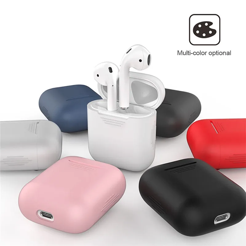 Мягкие силиконовые Bluetooth Беспроводной наушники чехол для AirPods противоударный защитный чехол Аксессуары для кожи для Apple Airpods 1 2