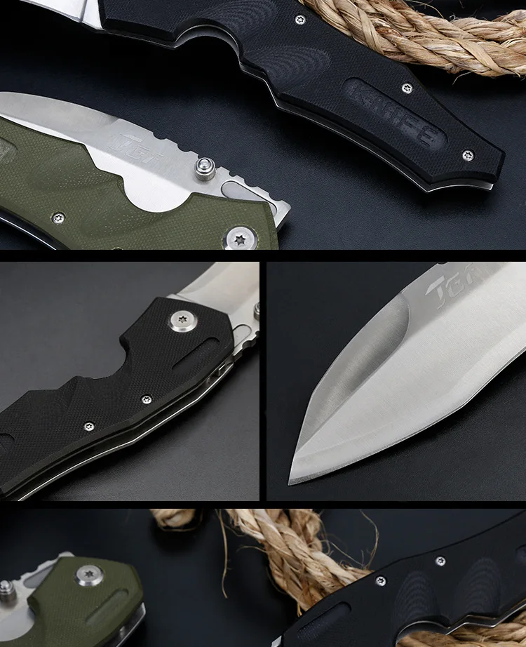 Ganzo G10 складной нож с ручкой, универсальный охотничий нож для выживания, складной нож для самозащиты
