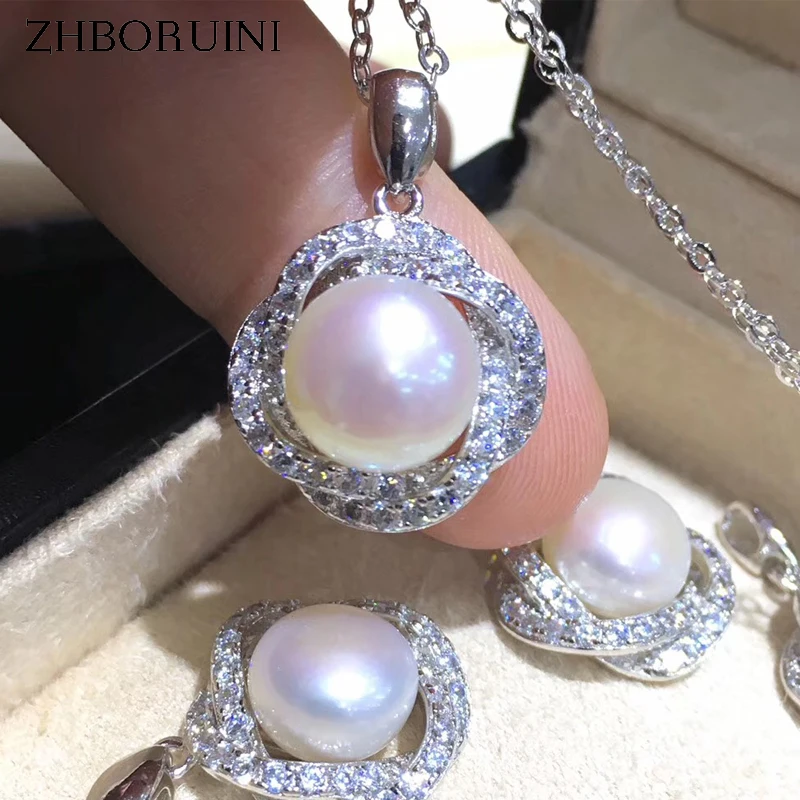 Женское колье-чокер ZHBORUINI ожерелье с жемчужным кулоном ювелирное изделие из