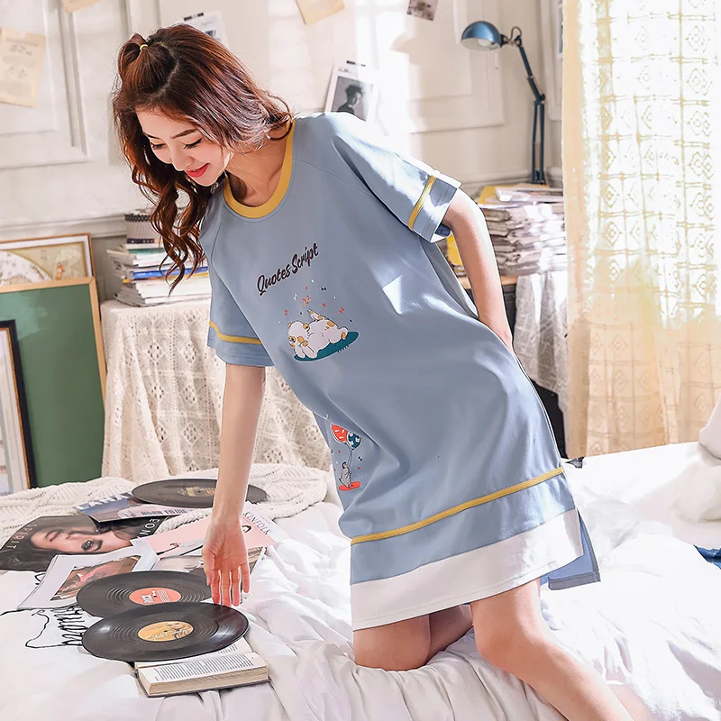 Милая одежда для сна девочек ночное платье милое нижнее белье с рисунком из