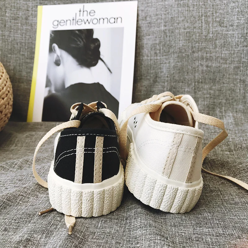 Женская парусиновая обувь Новинка 2018 года стильная для учащихся сезон весна-лето