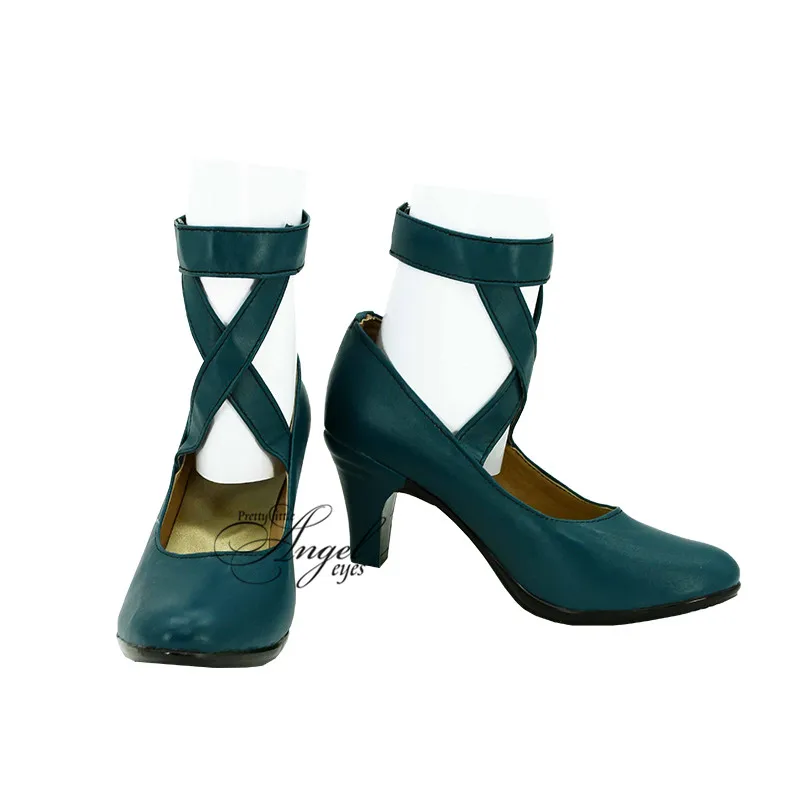 

Anime Sailor Neptune/Kaiou Michiru Cosplay Party Dark Green Shoes Custom Made
