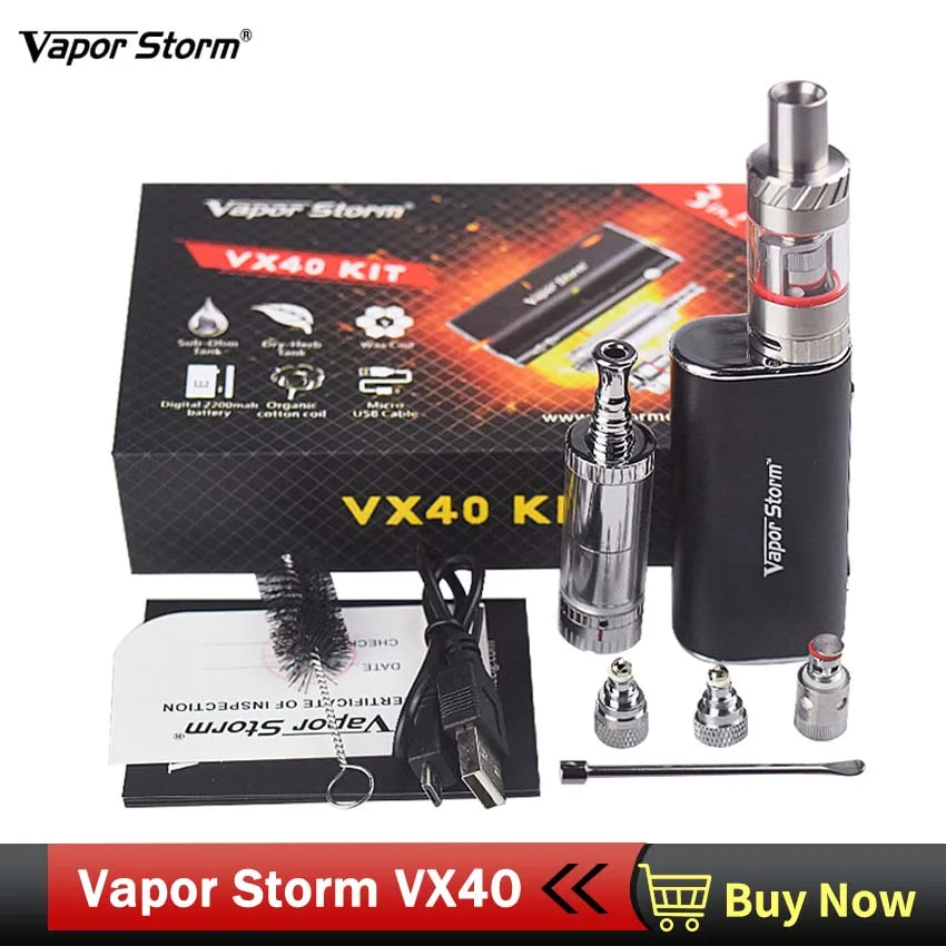 Пара шторм VX40 сухой травы испаритель ручка комплект электронных сигарет 8 5 В/40 Вт