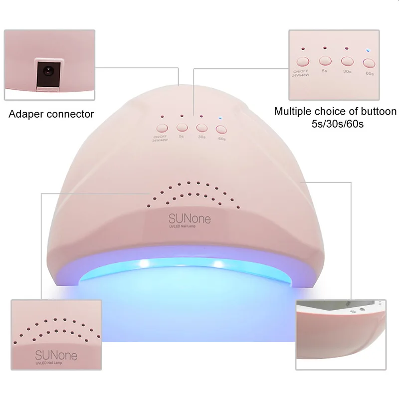 УФ лампа для сушки гель лака ногтей 48 Вт 28 светодиодов|Сушилки ногтей| |