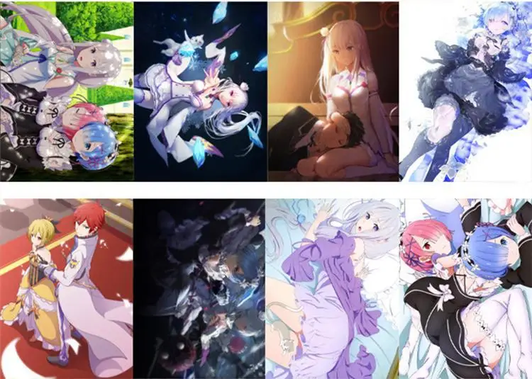 8 шт. постеры на стену 58x29 см|big figure|anime figure setanime |