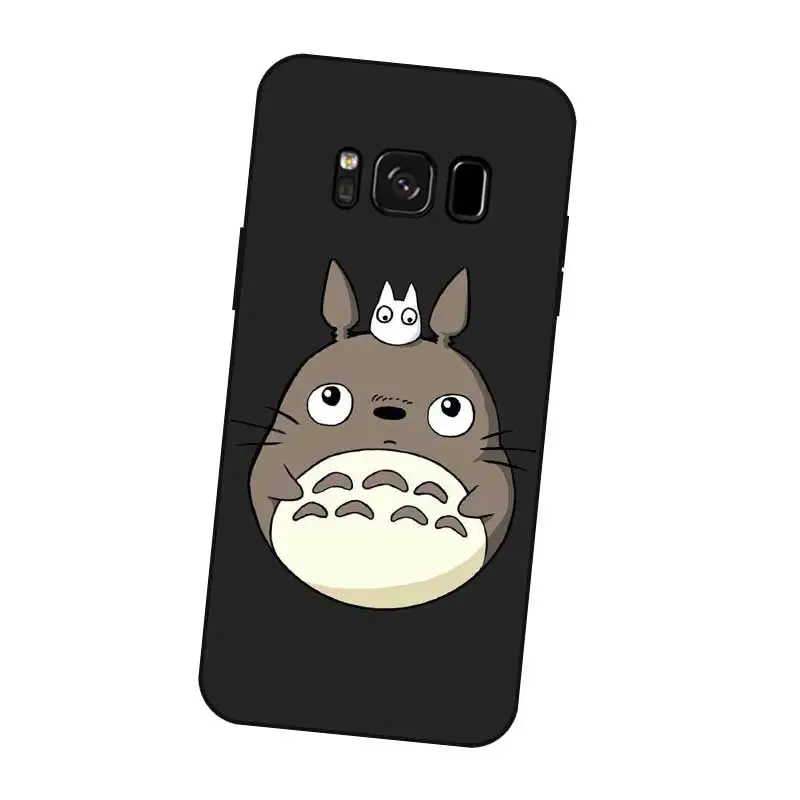 N448 Тоторо в виде симпатичного черного силиконовый чехол Обложка для samsung Galaxy S5 S6 S7