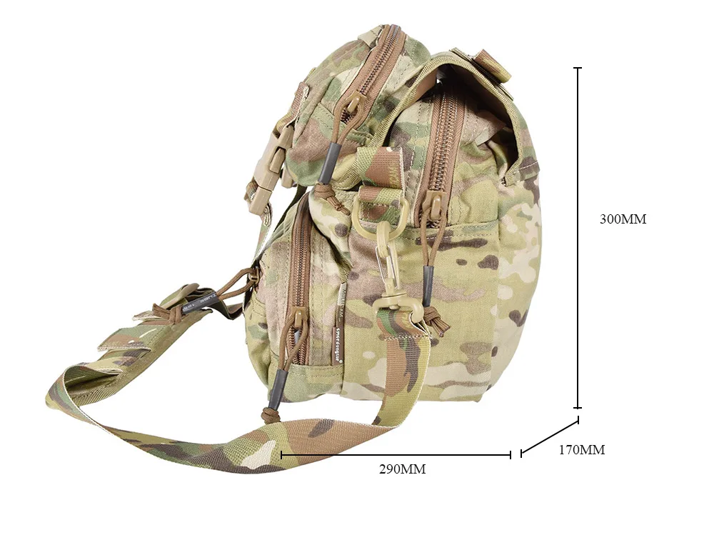 EMERSONGEAR Molle сумка-мессенджер, камуфляжные сумки на плечо, походные сумки для кемпинга, охоты, путешествий, пеших прогулок, один слинг, походная сумка EM5801
