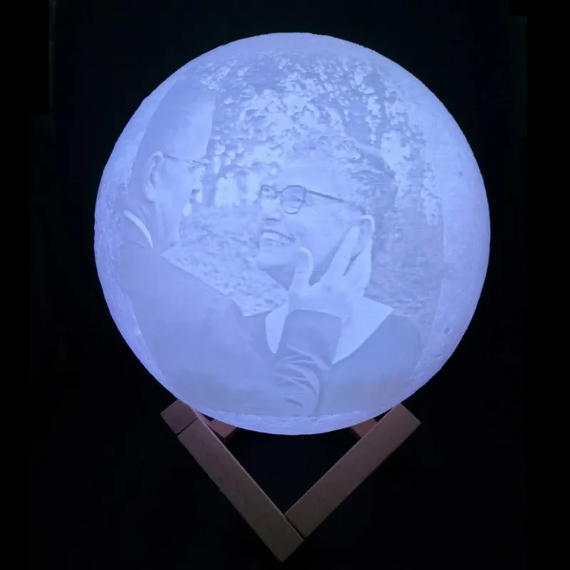Прямая поставка VIP ссылка-фото и текст на заказ 3D печать луна лампа ночник