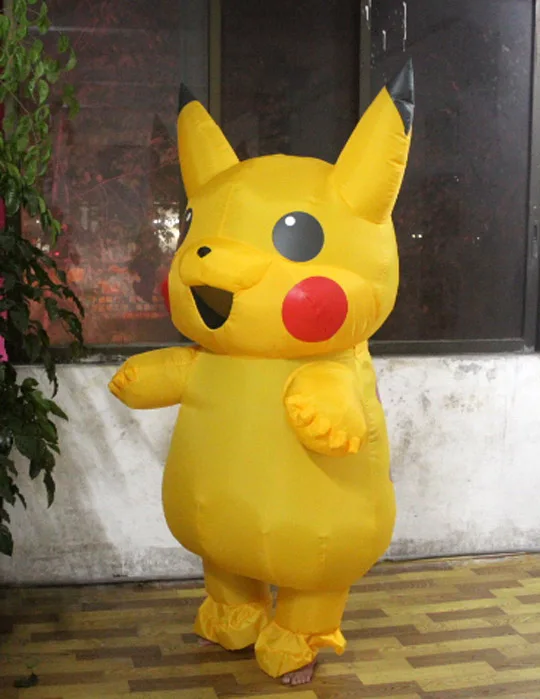 Надувные Pikachu костюмы Покемон Хэллоуин Косплей Карнавальный костюм покемон талисман костюмы на Хэллоуин для детей взрослых талисман