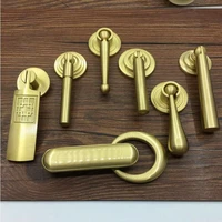 hq 2pcs gold color cabinet handles furniture drawer pulls brushed solid brass drawer knobs kitchen cabinet pulls drawer handles