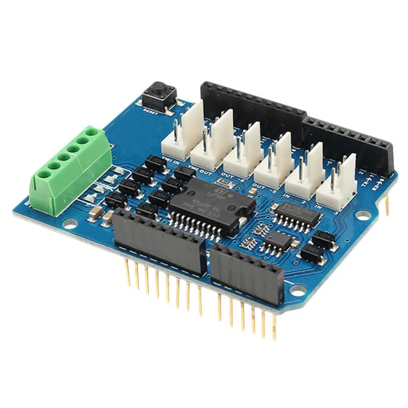 L298P 4A Двухканальный драйвер двигателей модуль Щит двигателя R3 для Arduino 5V ~ 12V