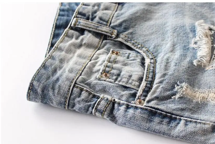 Шорты женские рваные из денима с буквенным принтом пикантные Короткие штаны