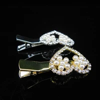 12 pcs new fashion crystal heart hairpin barrette pearls flower hair clip rhinestone headwear hair accessory