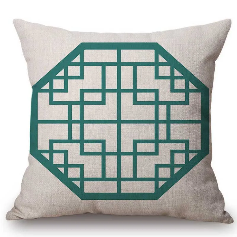 Скандинавский геометрический дизайн красный синий зеленый декоративный чехол