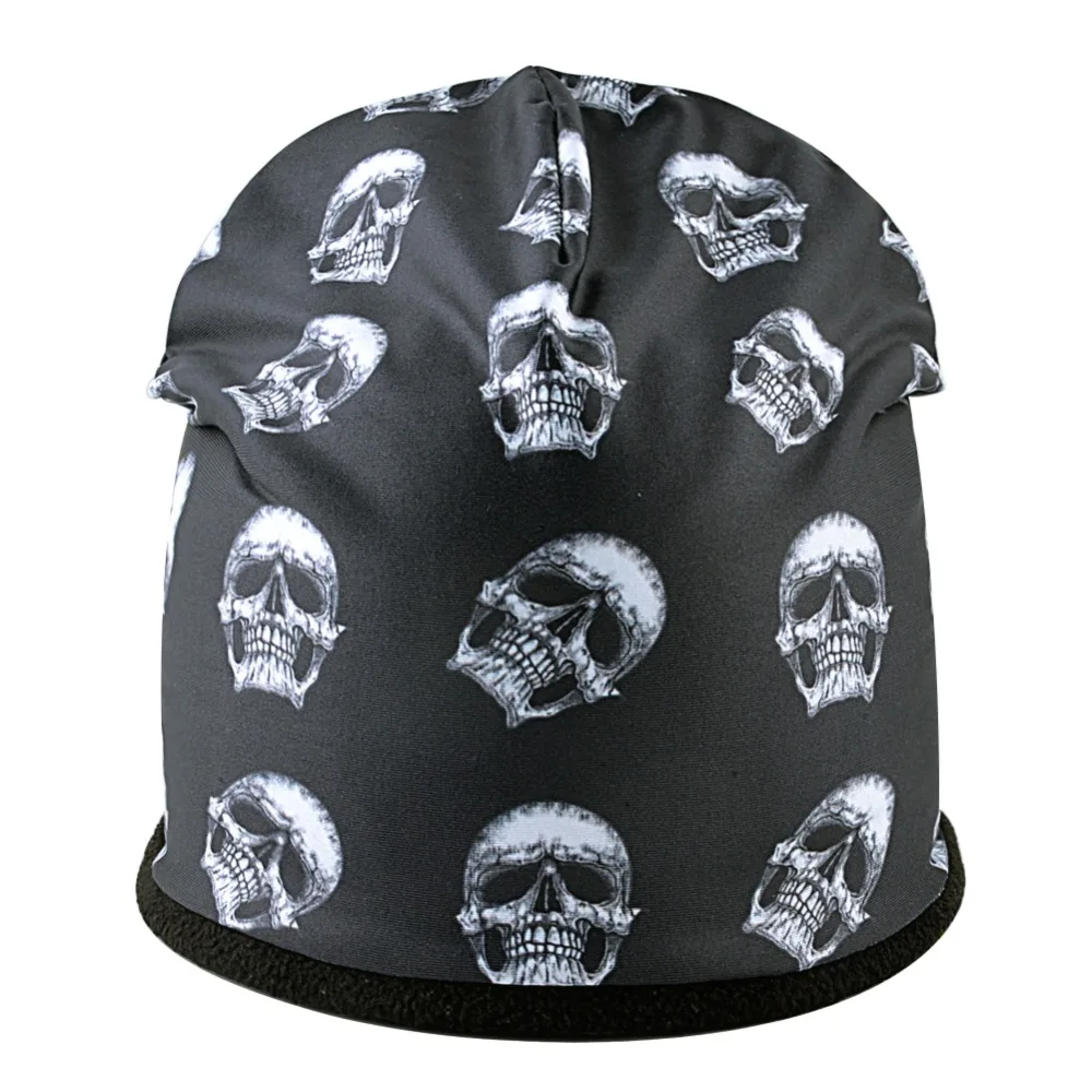 шапка мужская мода череп шапочки с узором для мужчин зимние теплые Skullies женщин - Фото №1