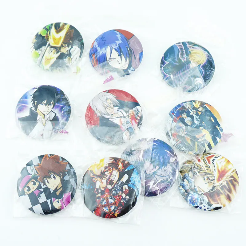 10 шт./компл. аниме Hitman Reborn значок кнопки брошь груди орнамент из Костюмы Accessoies коллекция Косплэй подарки