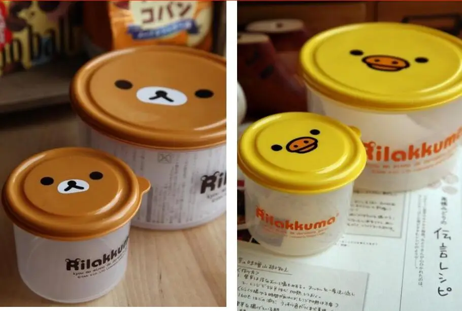 Коричневая микроволновая печь Rilakkuma Bento желтая цыплята Crisper герметичные банки для
