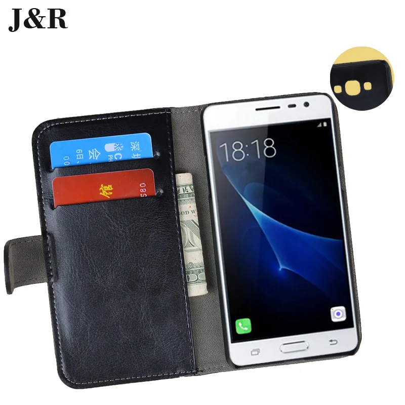 J&ampR Brand PU Leather Case For Samsung Galaxy J3 Pro J3110 J3119 SM-J3119 Wallet Cover Flip Mobile Phone Bags |