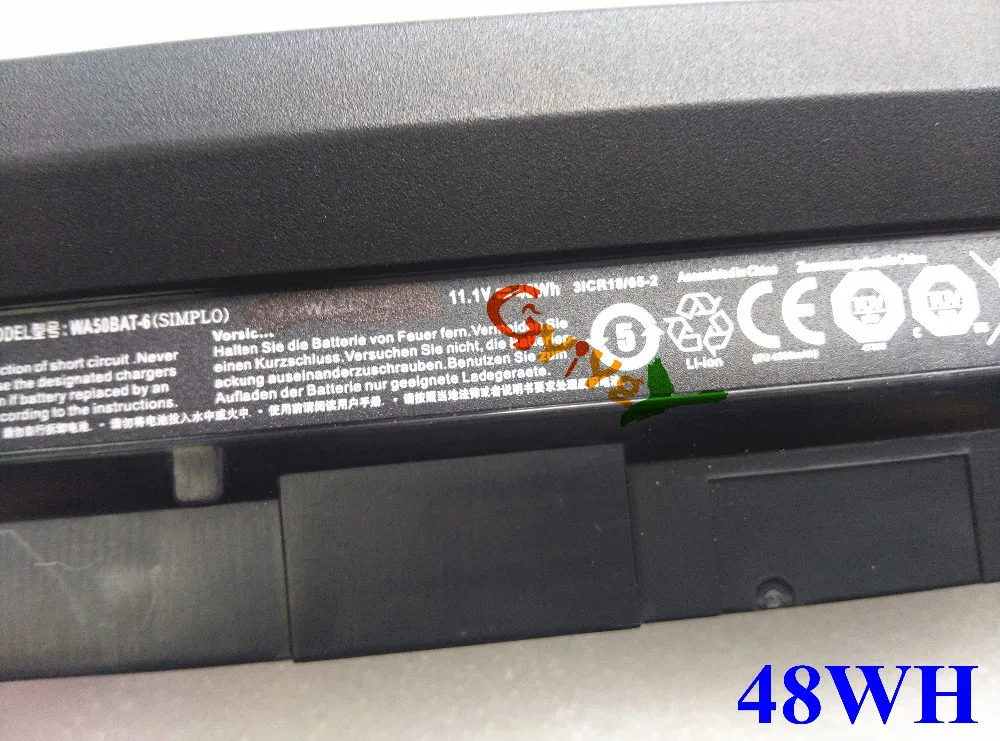 48Wh WA50BAT-6 батарея для Clevo G150M-B G150MG M510A M511 MG150