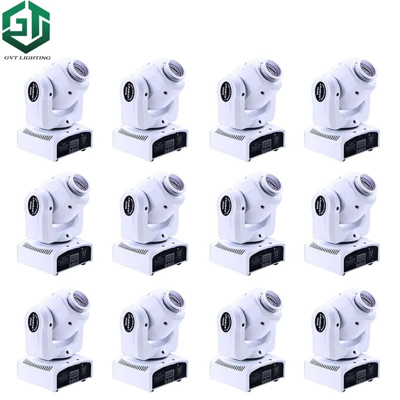 

12pcs/lot White Mini Spot 30W LED Moving Head Light With Gobos Color Plate High Brightness 30W Led Moving Head Light DMX512